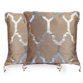 Silver Lattice Cushion Covers (Set Of 2)